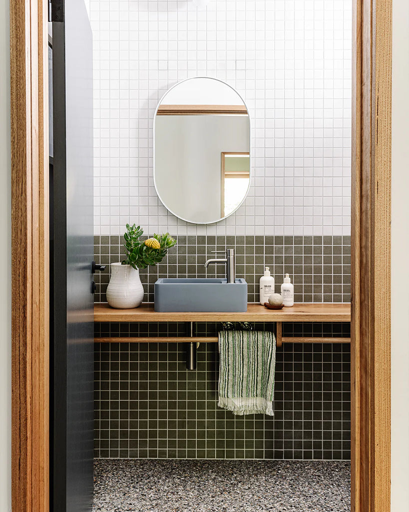 Nood Co Shelf 01 Basin Wall Hung - Powder Blue