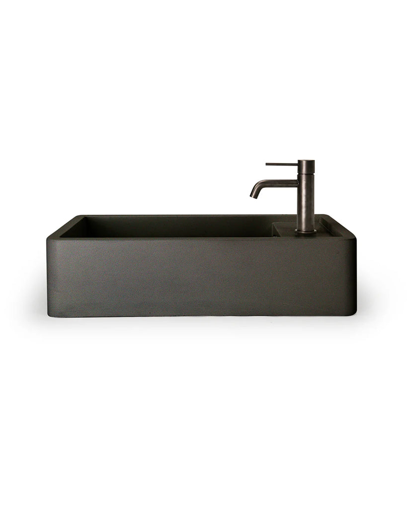 Nood Co Shelf 02 Basin Wall Hung - Charcoal