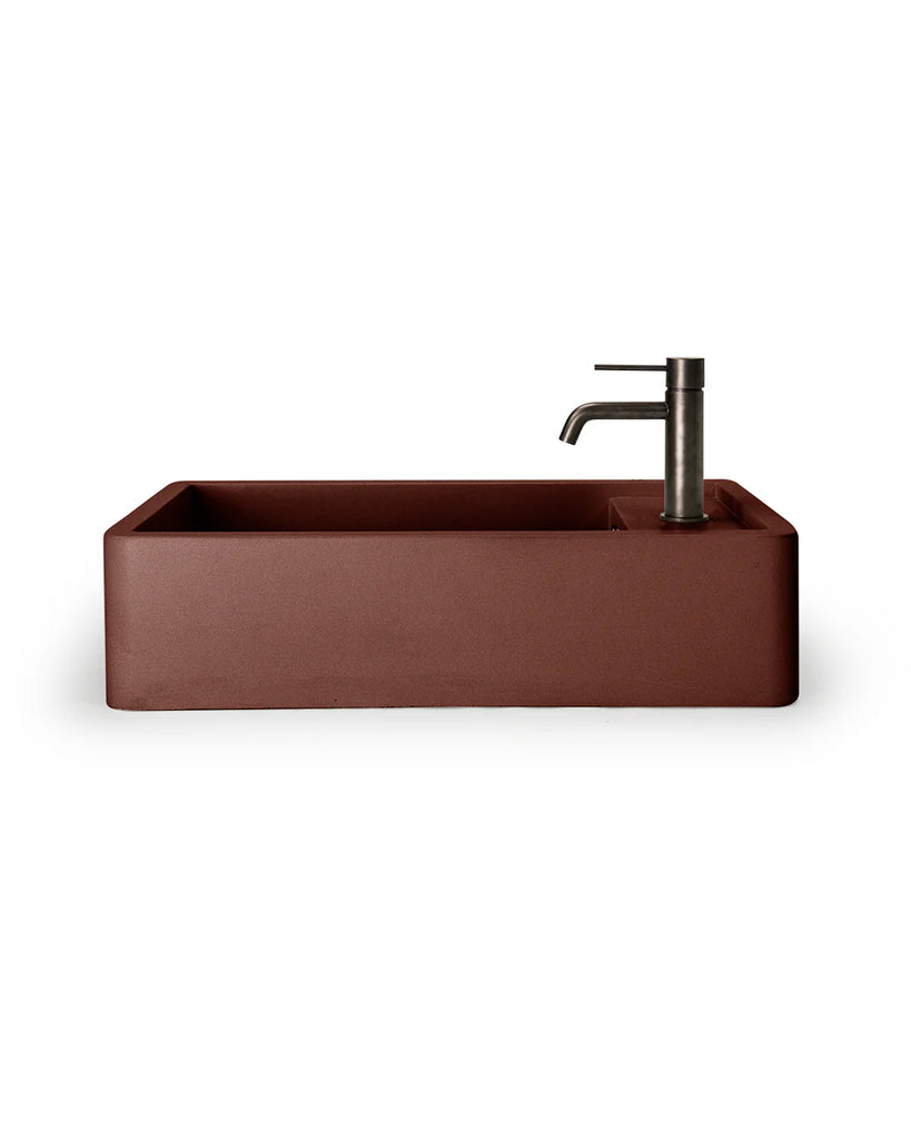 Nood Co Shelf 02 Basin Wall Hung - Clay