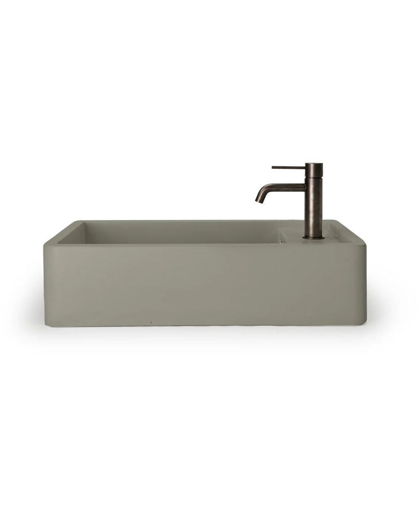 Nood Co Shelf 02 Basin Wall Hung - Olive