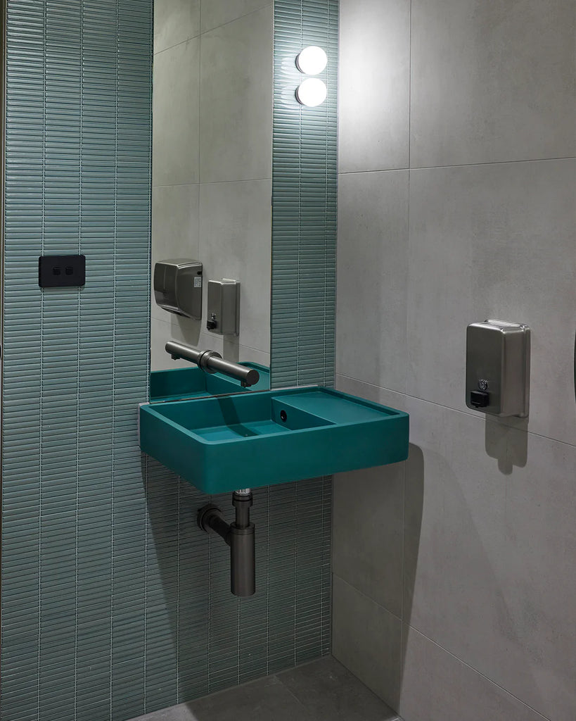 Nood Co Shelf 02 Basin Wall Hung - Teal