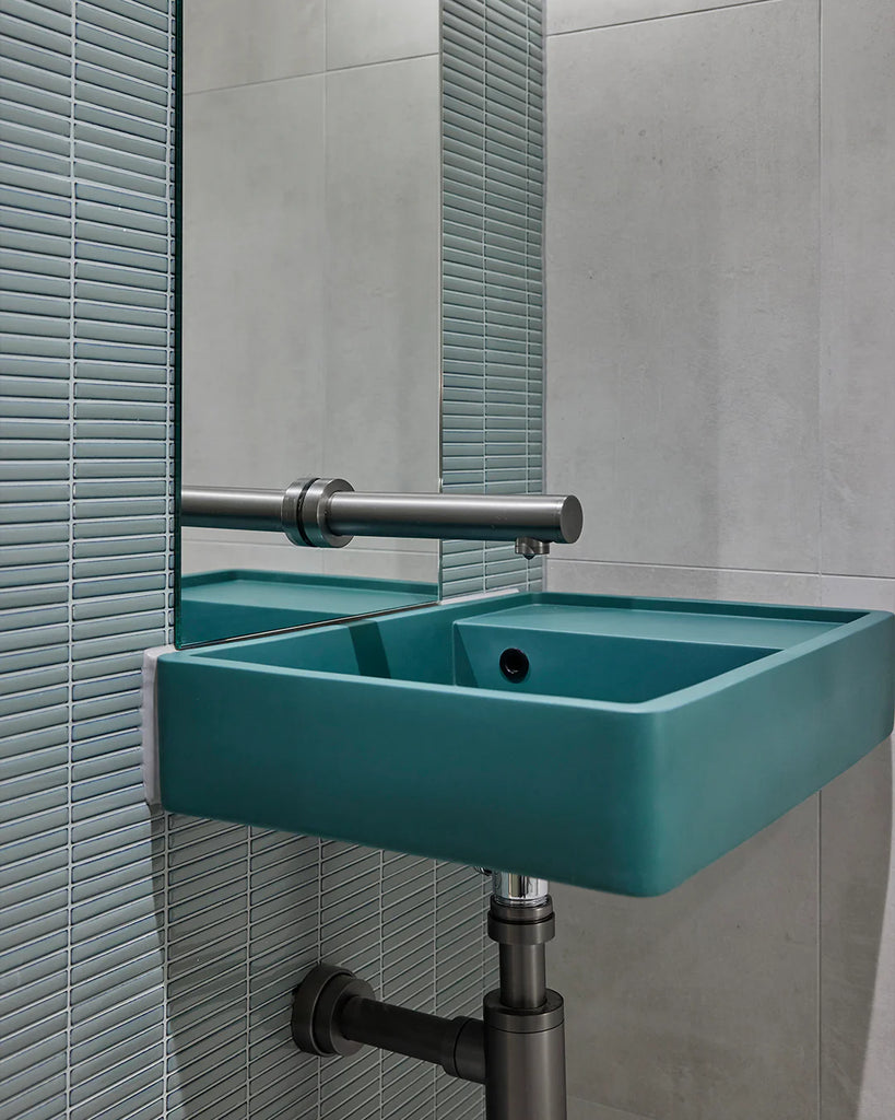 Nood Co Shelf 02 Basin Wall Hung - Teal