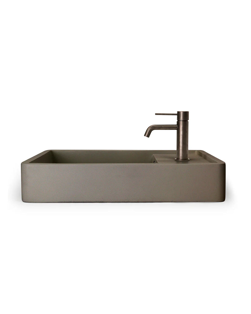 Nood Co Shelf 03 Basin Wall Hung - Mid Tone Grey
