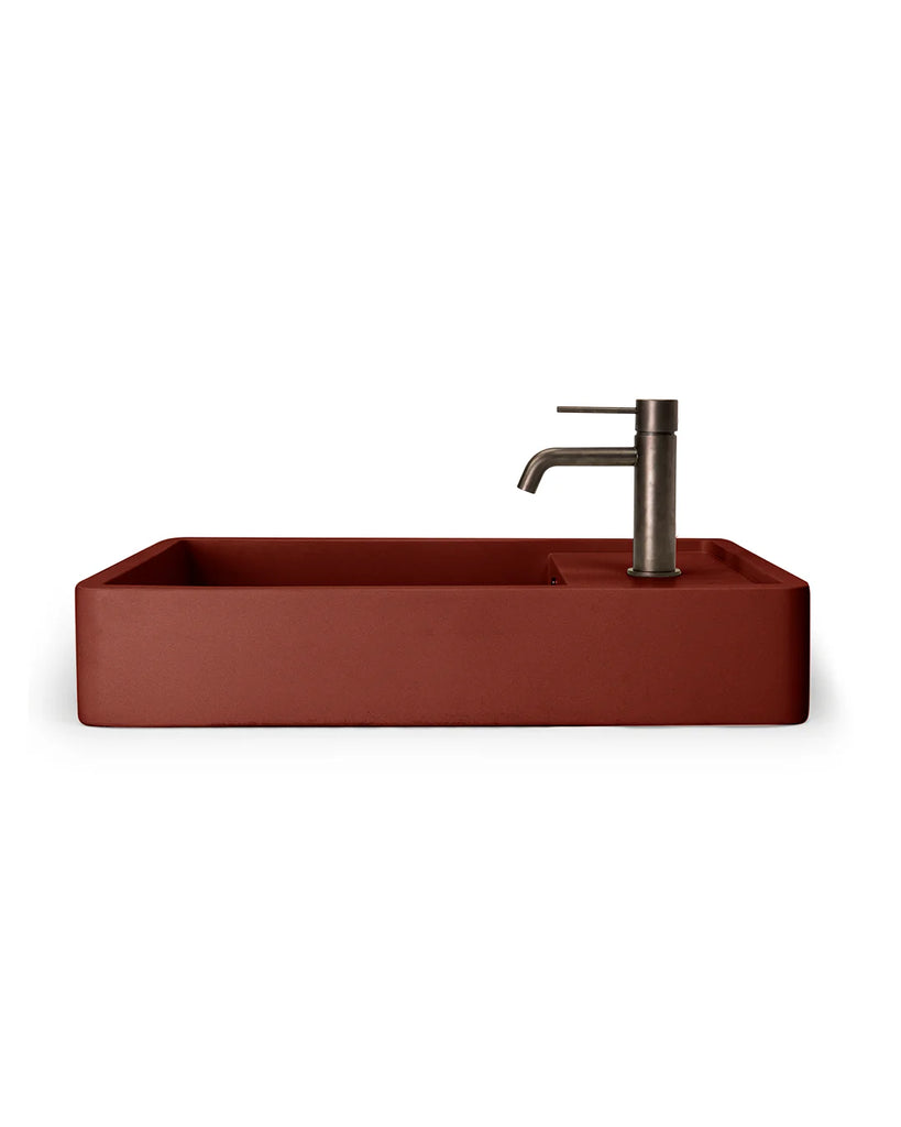 Nood Co Shelf 03 Basin Wall Hung - Clay