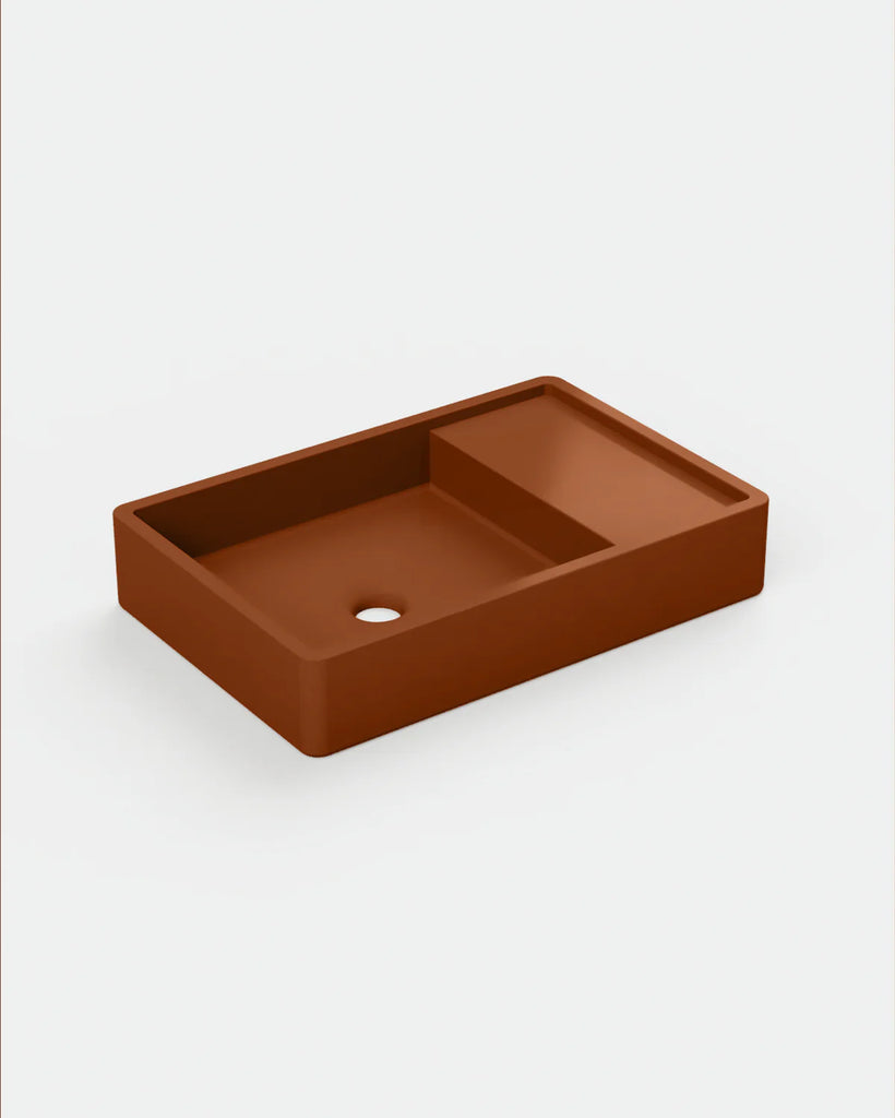 Nood Co Shelf 03 Basin Wall Hung - Rust