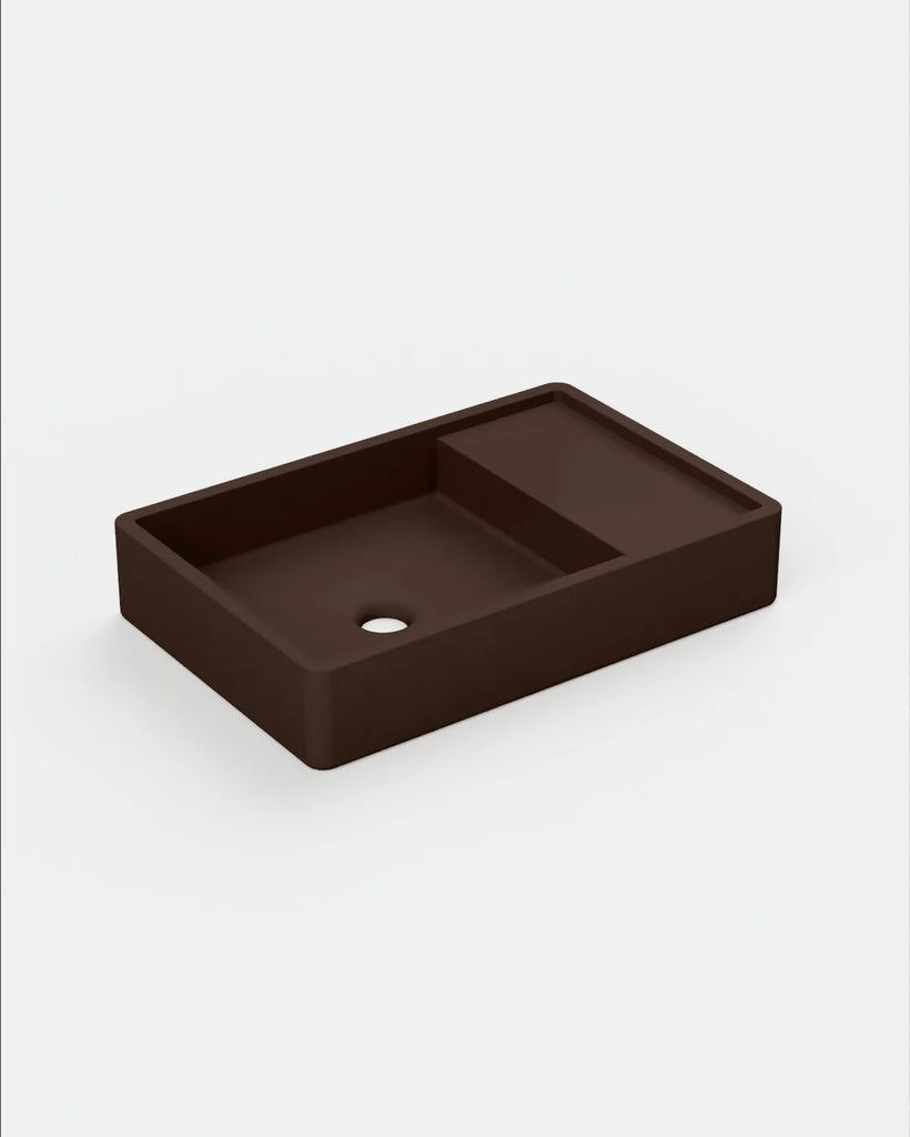 Nood Co Shelf 03 Basin Wall Hung - Slate