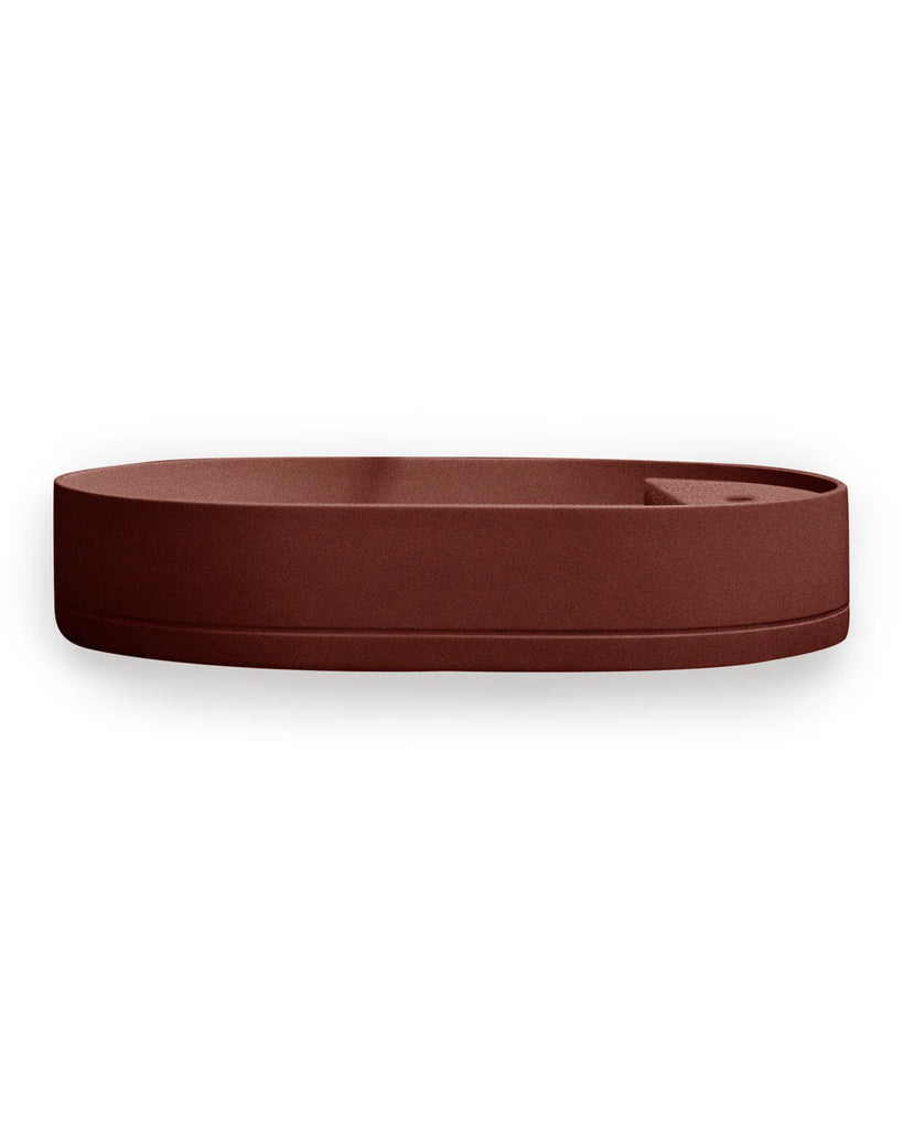 Nood Co Shelf Oval Basin Wall Hung - Clay