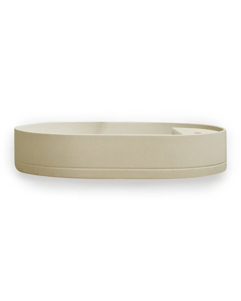 Nood Co Shelf Oval Basin Wall Hung - Custard