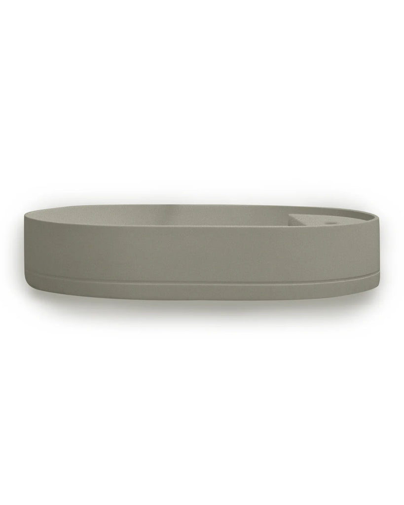 Nood Co Shelf Oval Basin Wall Hung - Olive