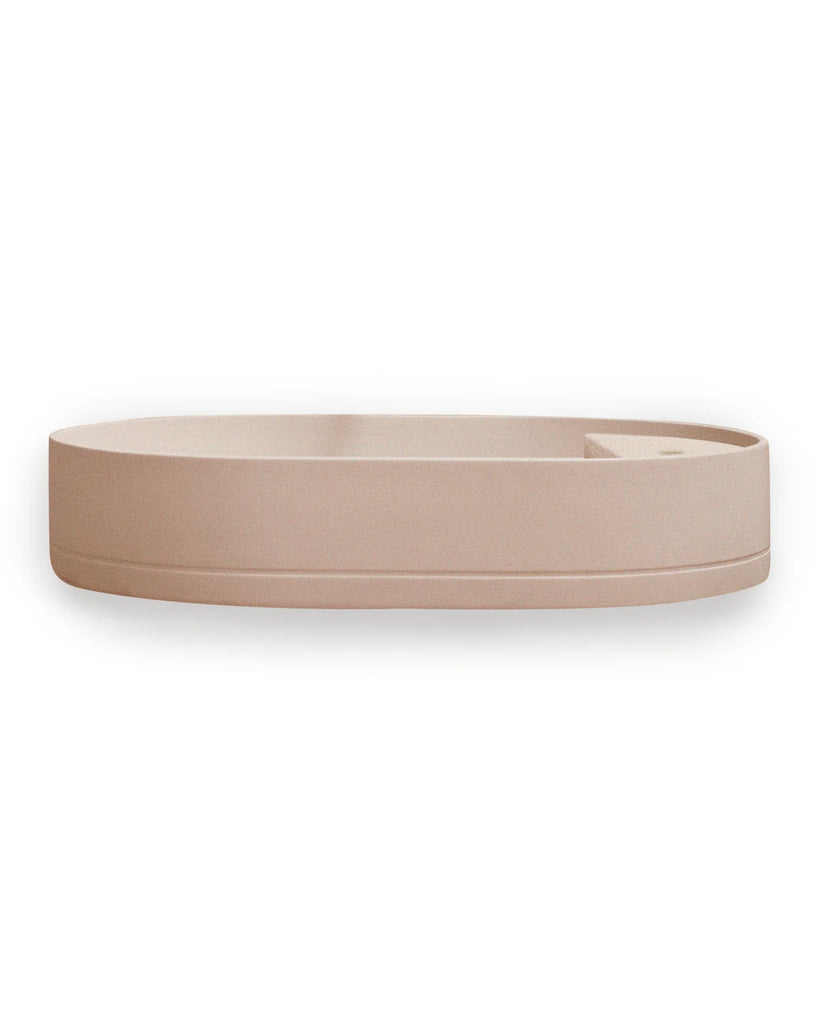 Nood Co Shelf Oval Basin Wall Hung - Pastel Peach