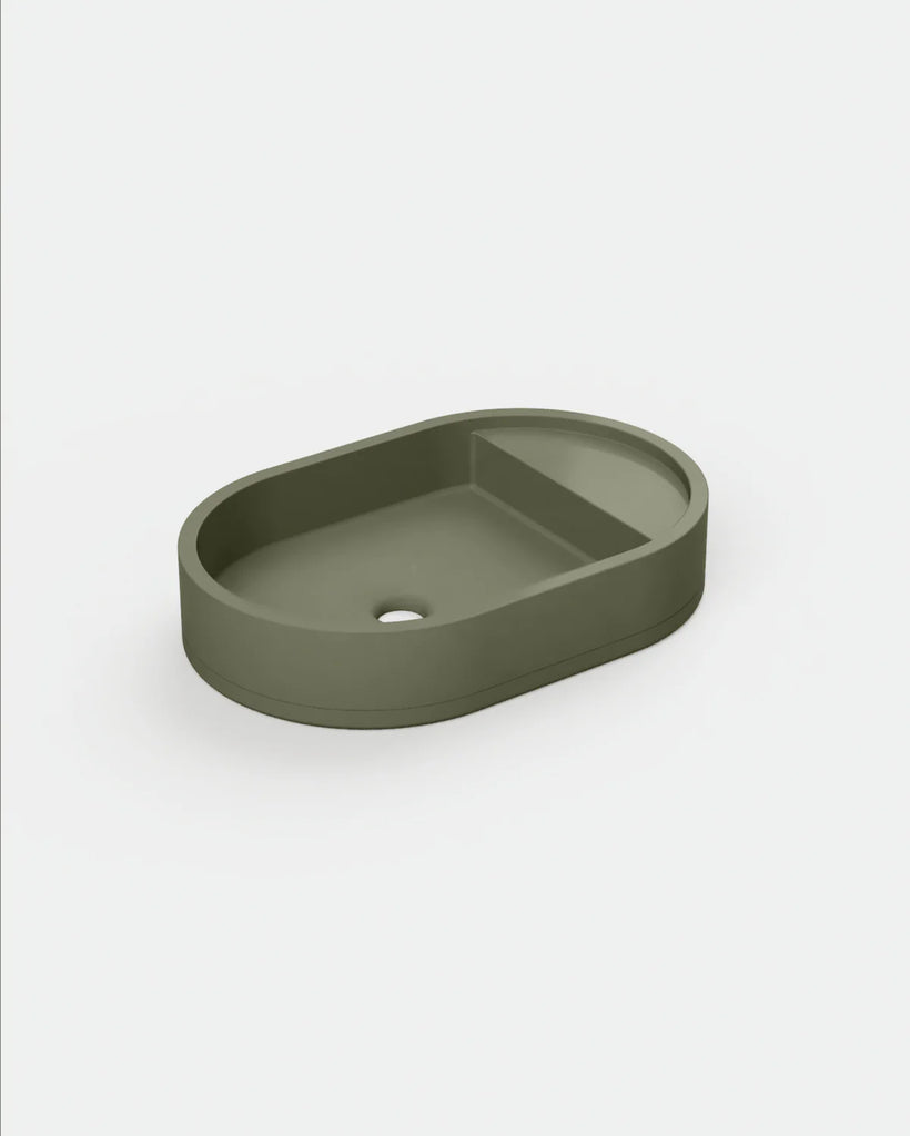 Nood Co Shelf Oval Basin Wall Hung - Sage