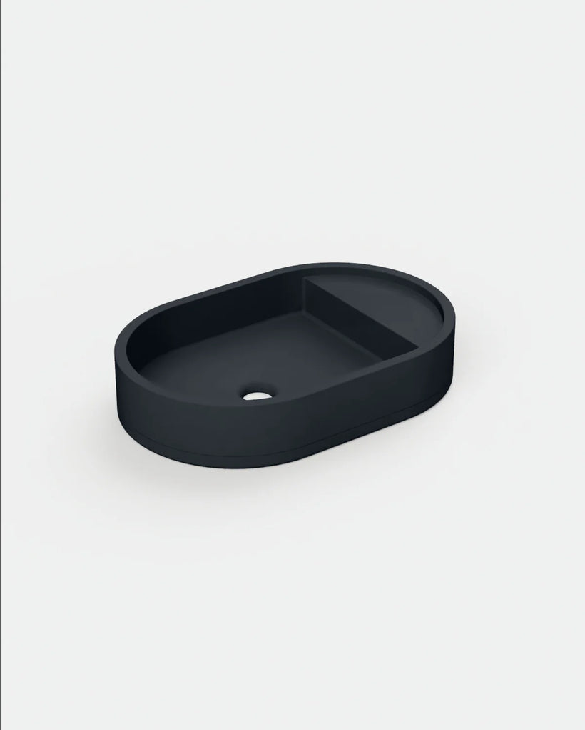 Nood Co Shelf Oval Basin Wall Hung - Storm