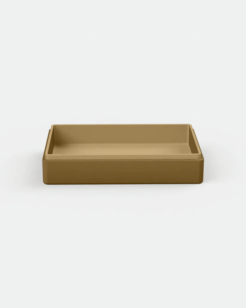 Nood Co Stepp Rectangle Basin Wall Hung - Custard