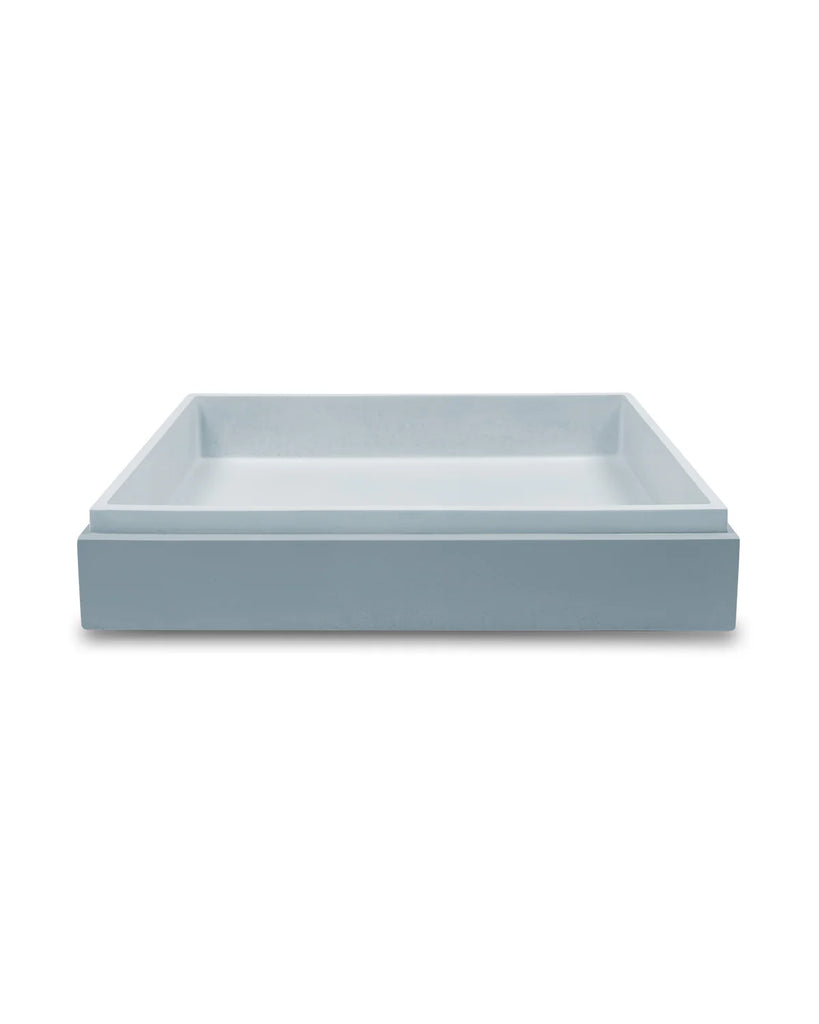Nood Co Stepp Rectangle Basin Wall Hung - Powder Blue