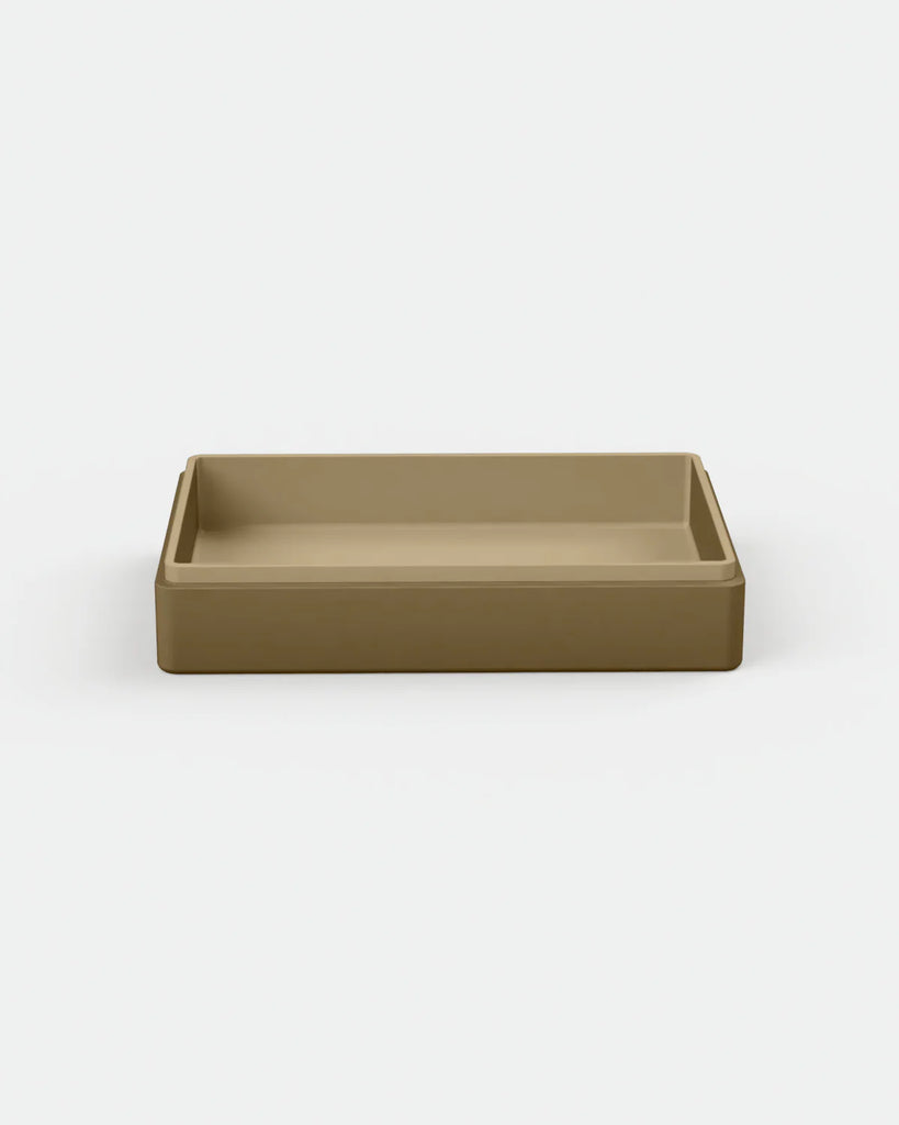 Nood Co Stepp Rectangle Basin Wall Hung - Sand