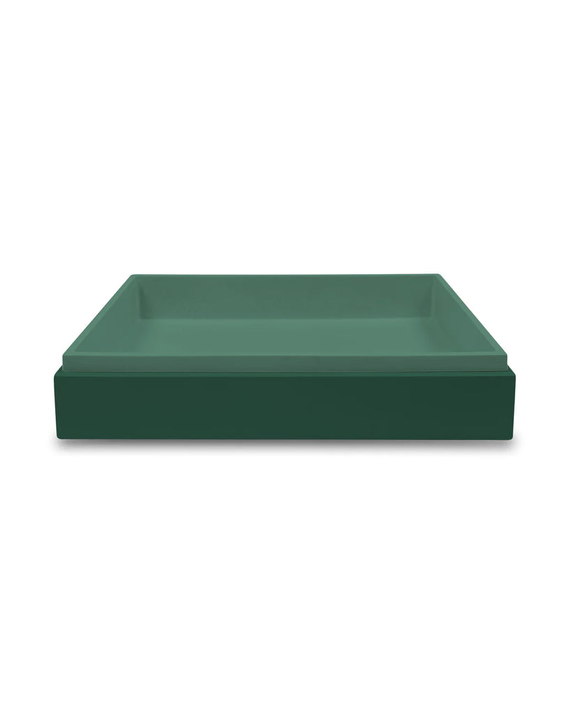 Nood Co Stepp Rectangle Basin Wall Hung - Teal
