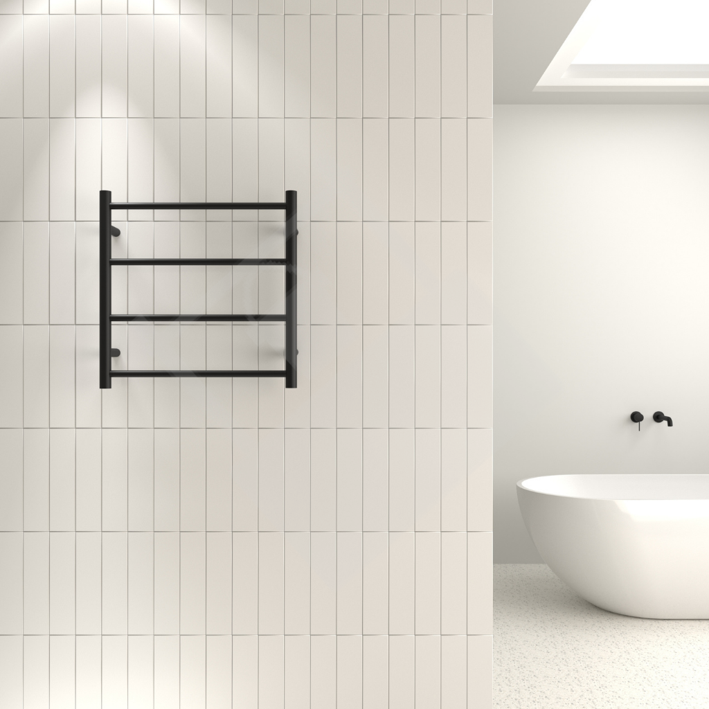 Thermogroup 12V 4 Bar 550mm Heated Towel Ladder - Matte Black