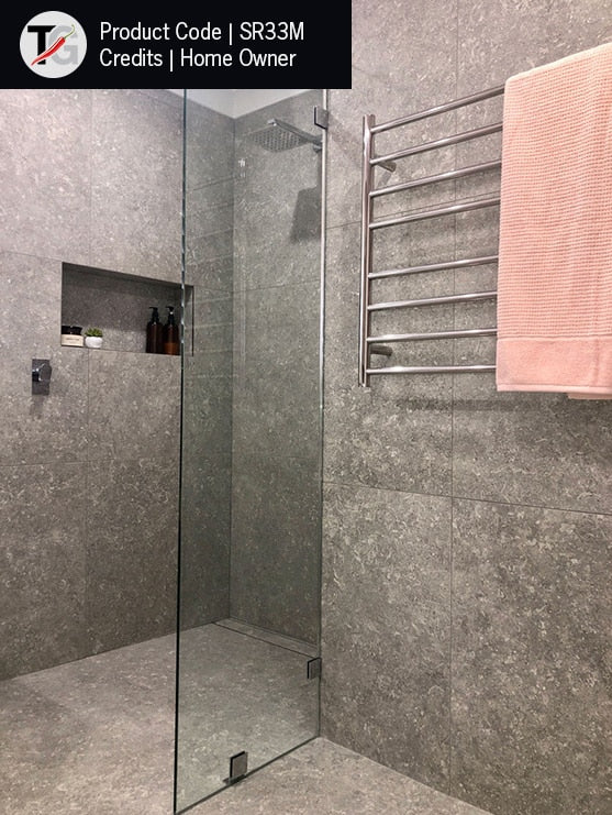 Thermogroup 8 Bar Straight Round Ladder Heated Towel Rail - Chrome