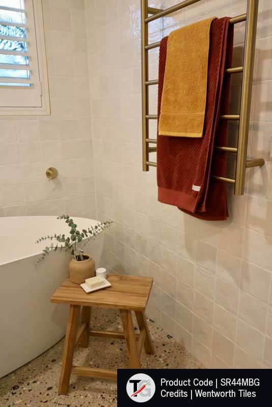 Thermogroup 7 Bar Round Ladder Heated Towel Ladder - Brushed Gold