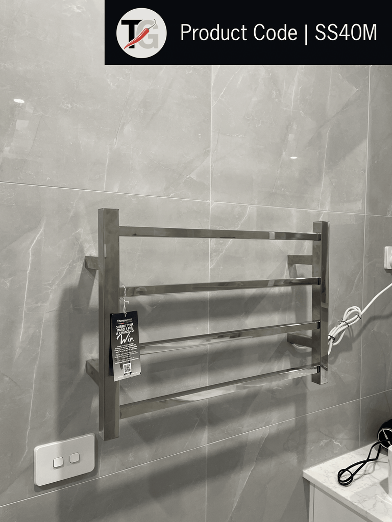 Thermogroup 4 Bar Straight Square Ladder Heated Towel Rail