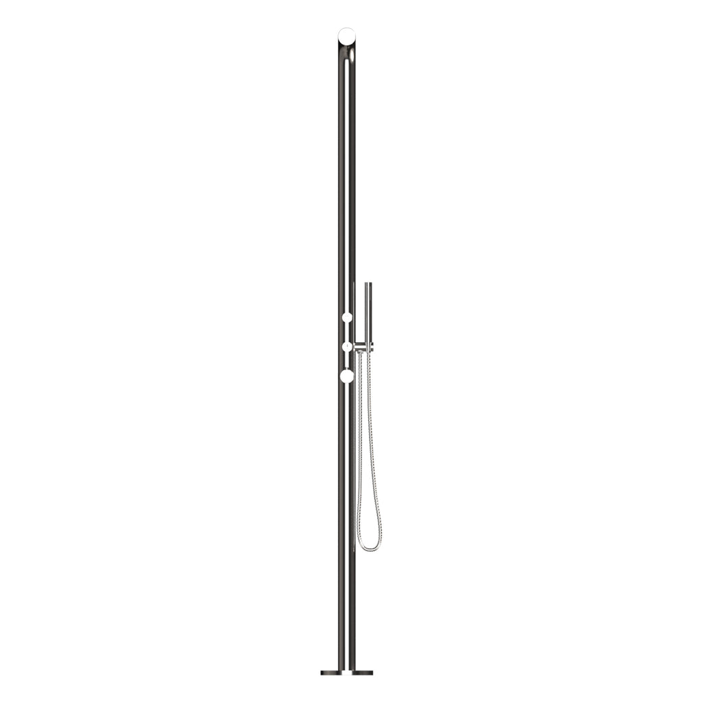 Yarra Freestanding Outdoor Shower Kit 316 Hydro Jet Stainless Steel