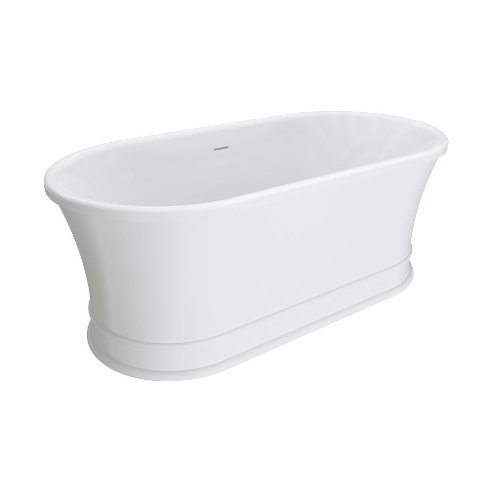 Fienza Lillian Freestanding Solid Surface and Acrylic Bath - Matte White