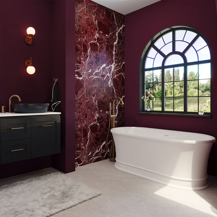 Fienza Lillian Freestanding Solid Surface and Acrylic Bath - Matte White