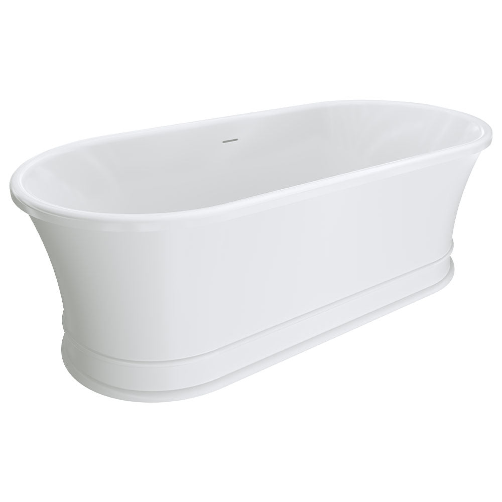 Fienza Lillian Freestanding Solid Surface and Acrylic Bath - Matte White