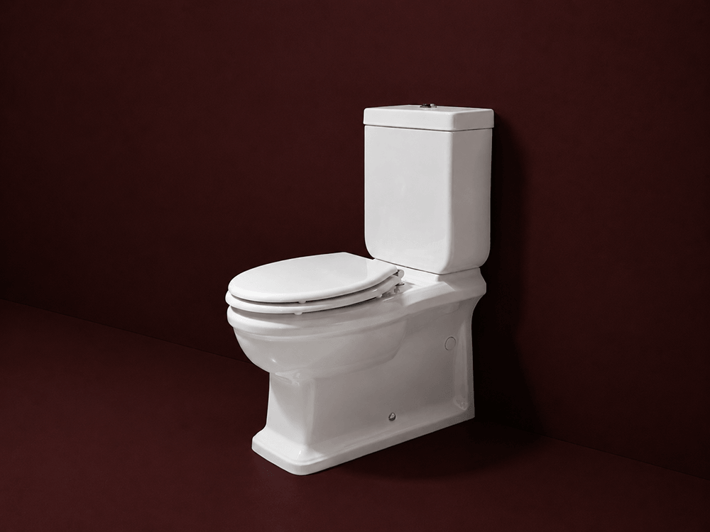 Turner Hastings Stafford Back to Wall Toilet Suite with Chrome Hinges - Gloss White