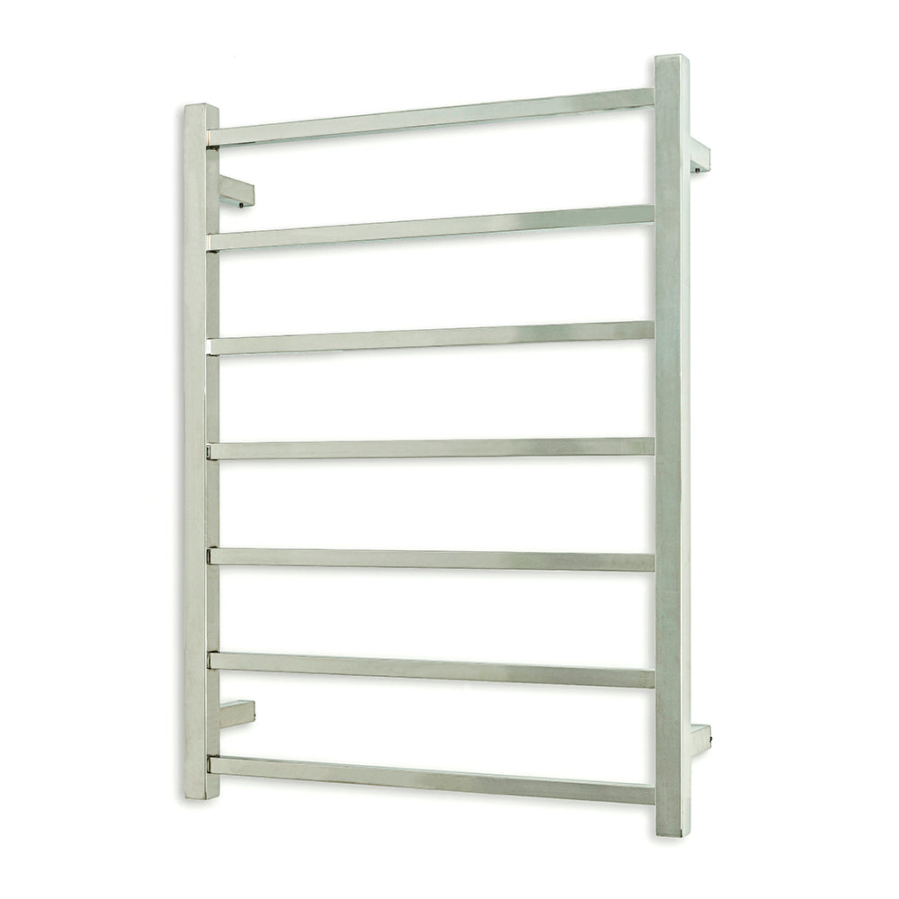 Radiant Heating Square Bars 240V Heated Towel Rails Polished 600 x 800