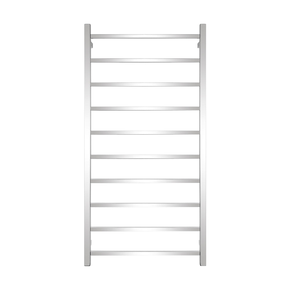 Radiant Heating Square Bars 240V Heated Towel Rails Polished 600 x 1200