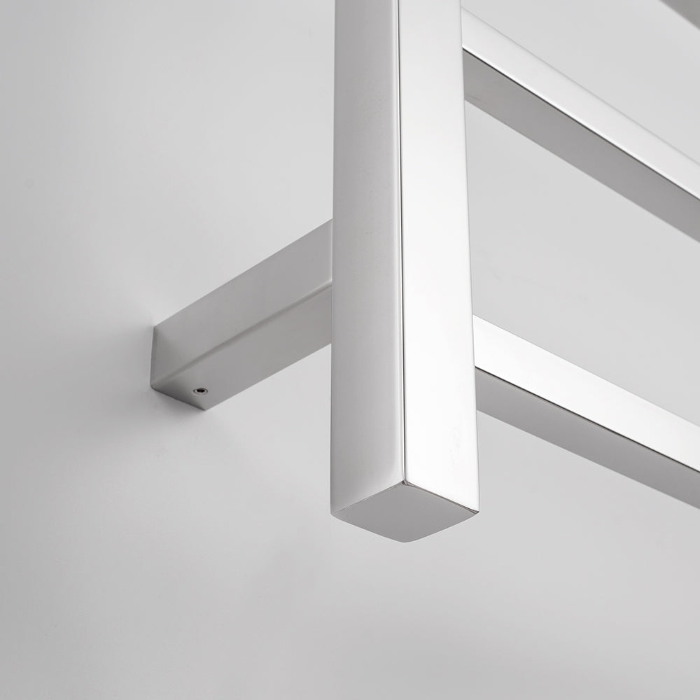 Radiant Heating Square Bars 240V Heated Towel Rails Polished 600 x 1200