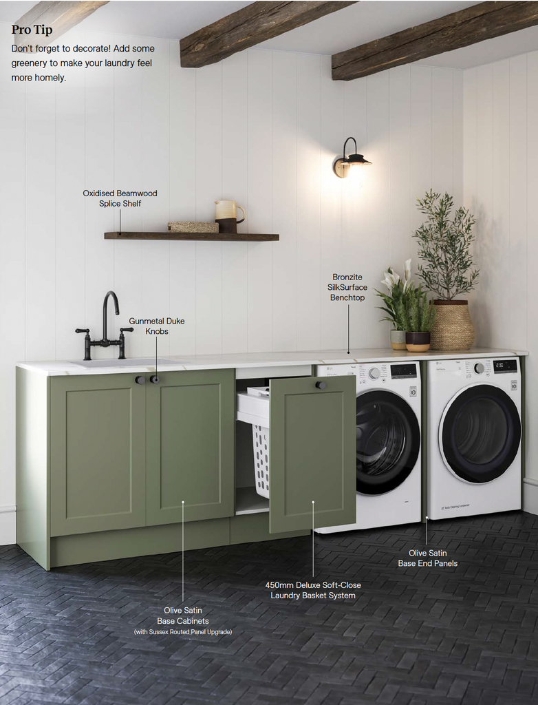 Timberline Custom Laundry Cabinet Package 2698mm