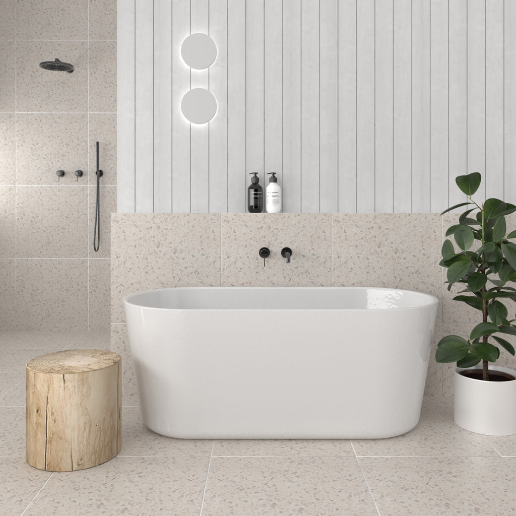 Seo Ultra Slim Freestanding Bathtub Gloss White