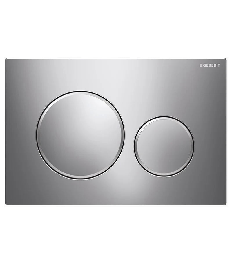 Geberit Sigma20 Round Flush Plate Button Matt Chrome Trim
