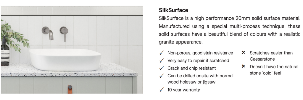 Timberline Karlie Floor Standing Small Vanity with SilkSurface Top & Basin