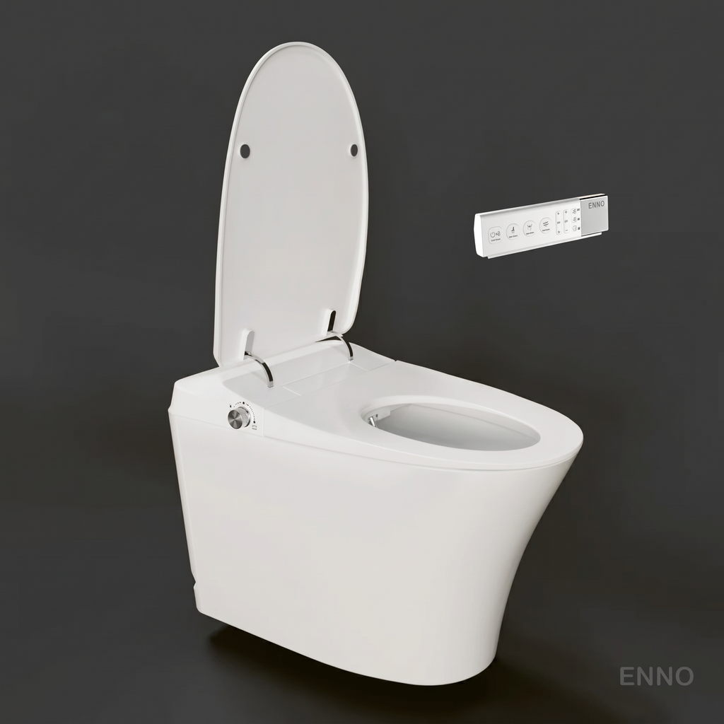Enno Smart Electric Wall Faced Toilet - Gloss White