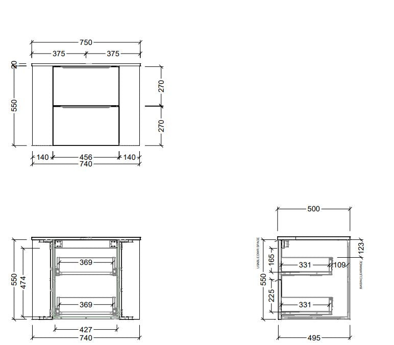 Timberline Socoa Wall Hung Vanity