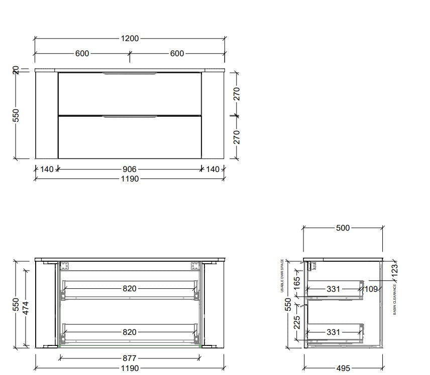 Timberline Socoa Wall Hung Vanity