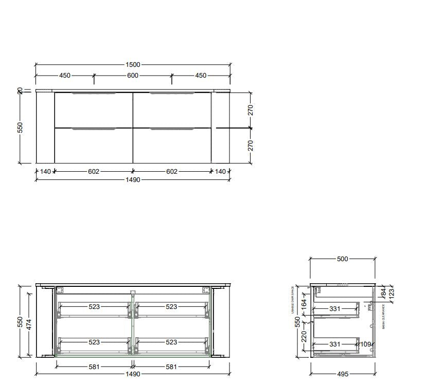 Timberline Socoa Wall Hung Vanity