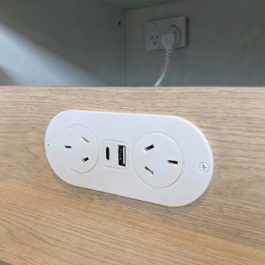 In Drawer Power Point Round White