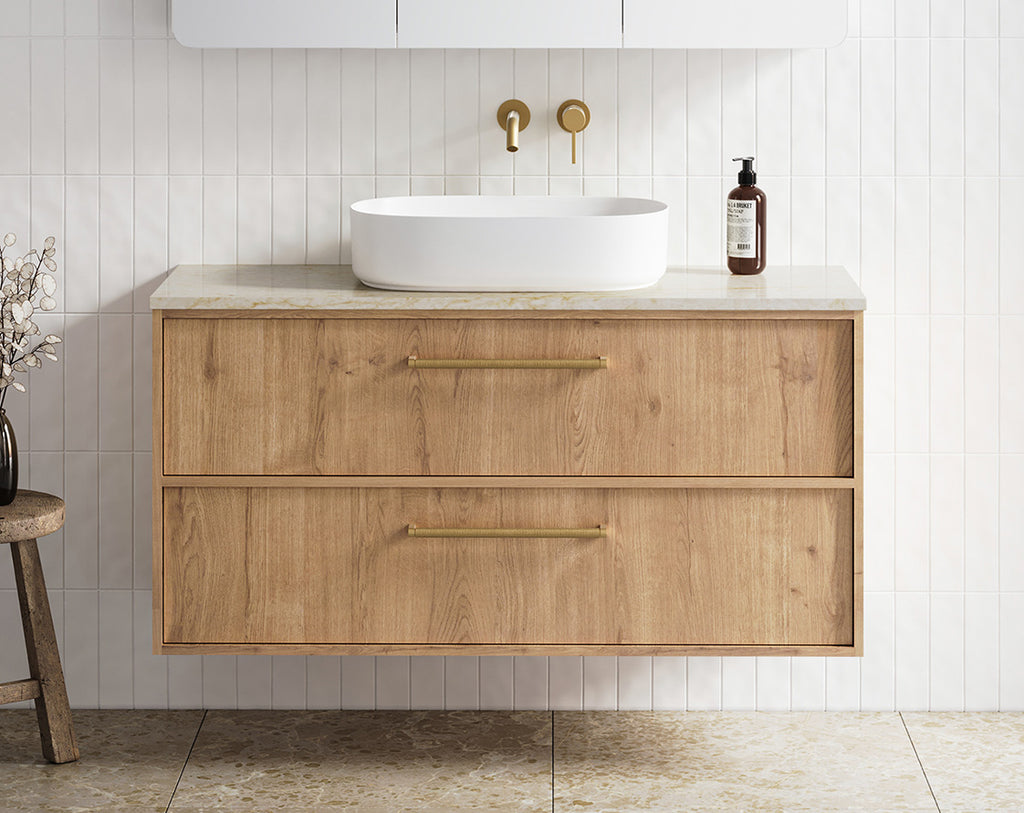 Timberline Taro Wall Hung Vanity with SilkSurface Top and Above Counter Basin