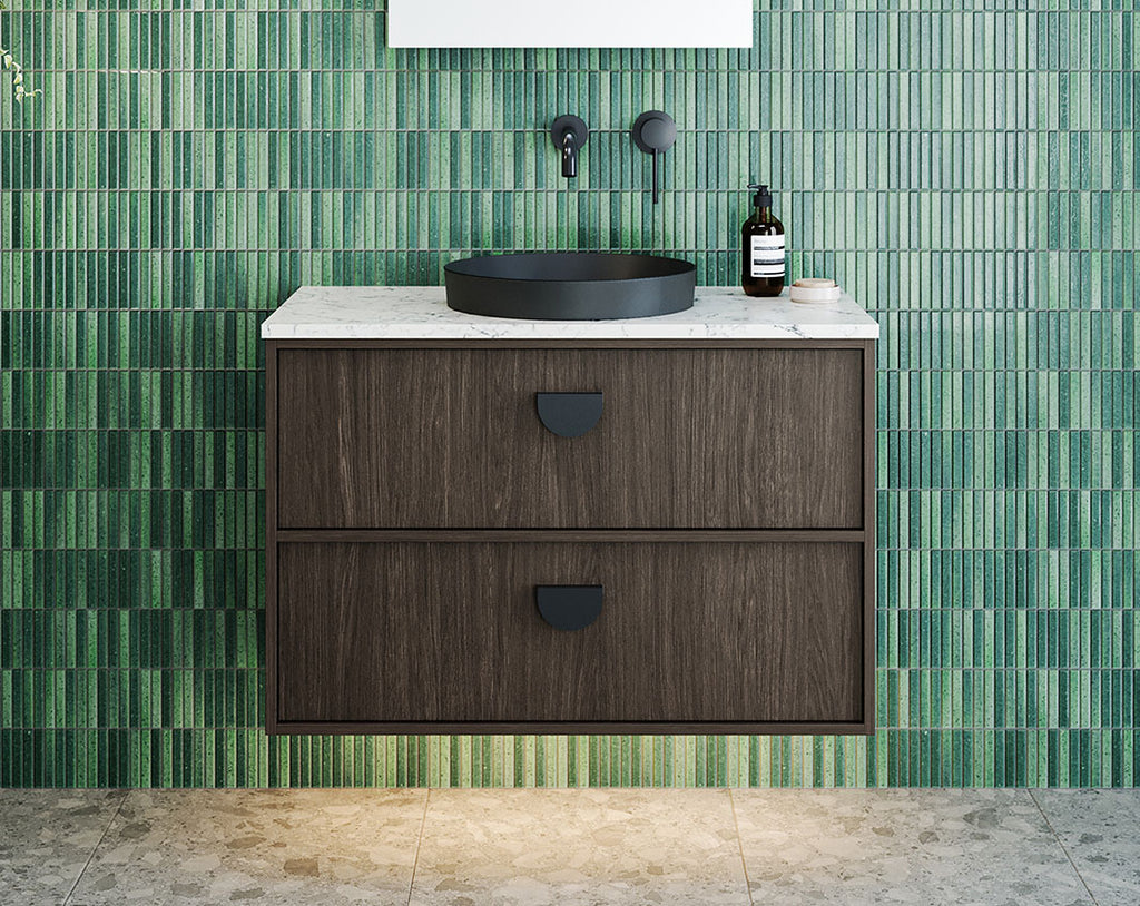 Timberline Taro Wall Hung Vanity with SilkSurface Top and Above Counter Basin