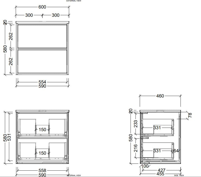 Timberline Taro Wall Hung Vanity with SilkSurface Top and Above Counter Basin