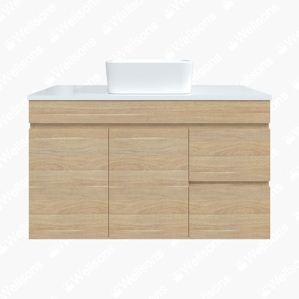 Timberline Bargo Wall Hung Vanity with Silksurface Top & Basin
