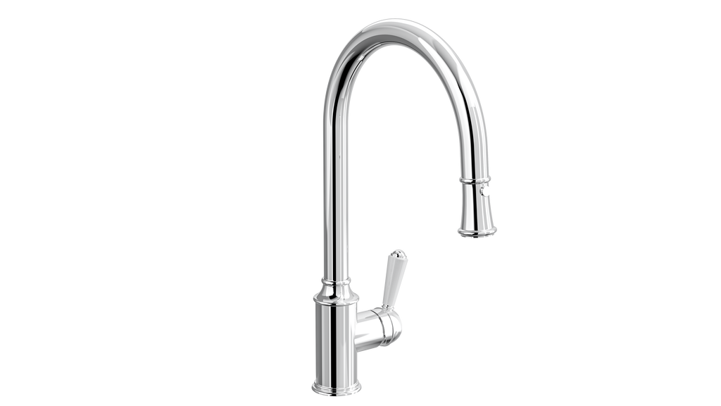 Linsol Tommy Vintage Pull Down Kitchen Sink Mixer Chrome