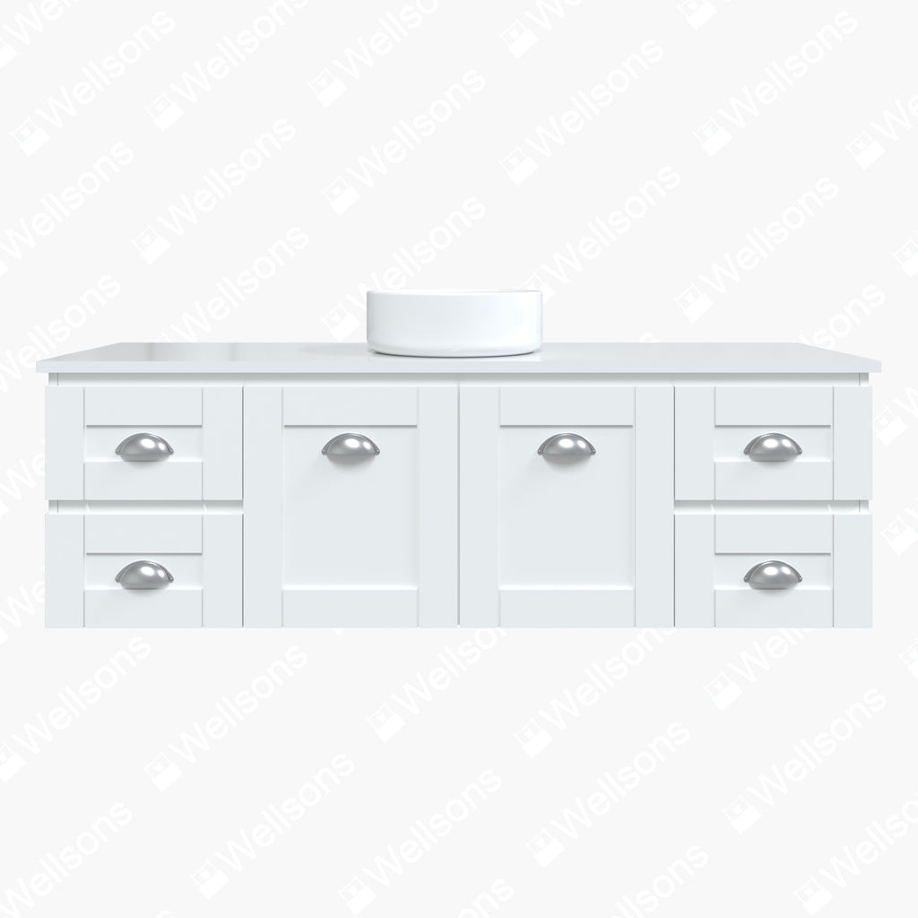 Timberline Victoria Wall Hung Vanity with Silksurface Top & Above Counter Basin