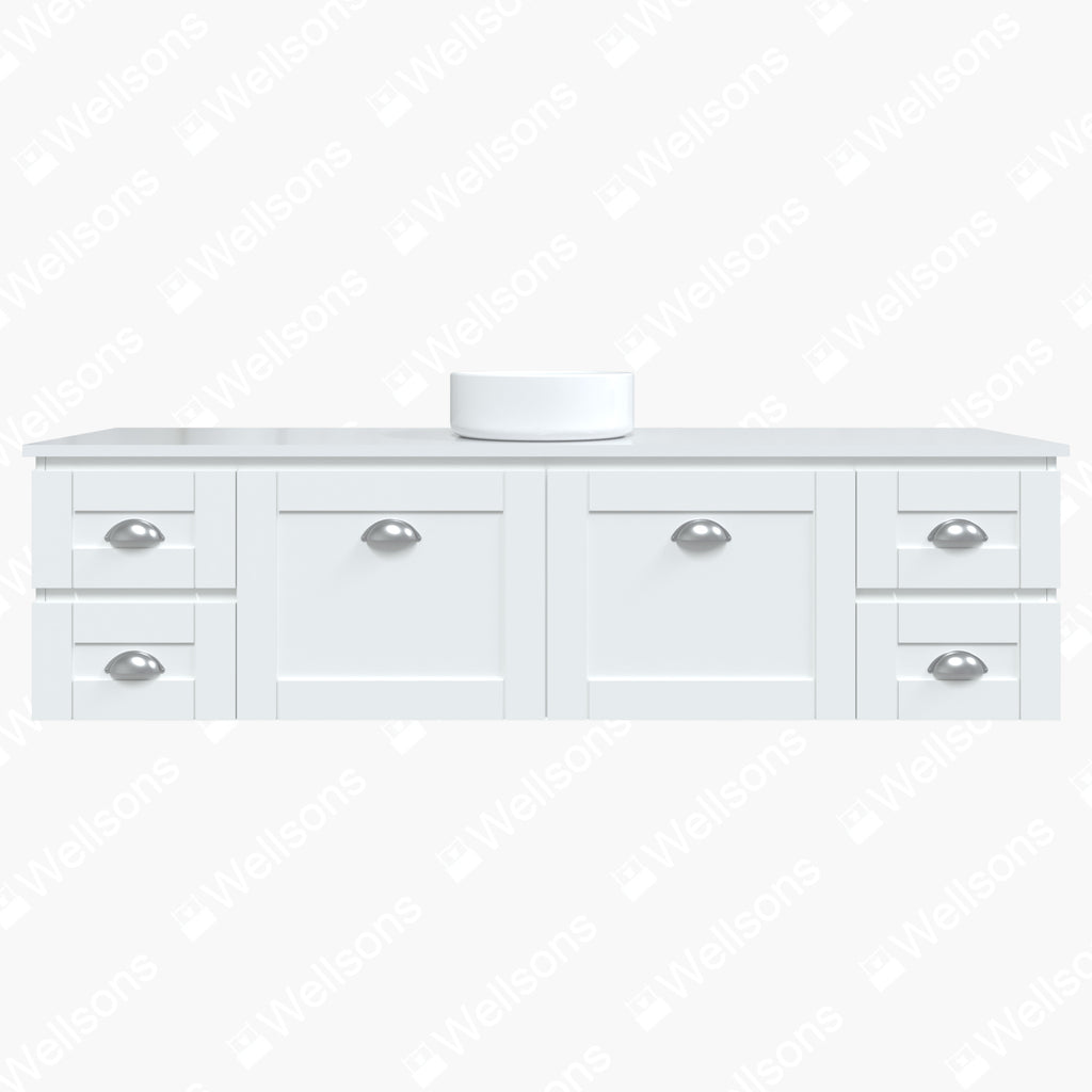 Timberline Victoria Wall Hung Vanity with Silksurface Top & Above Counter Basin