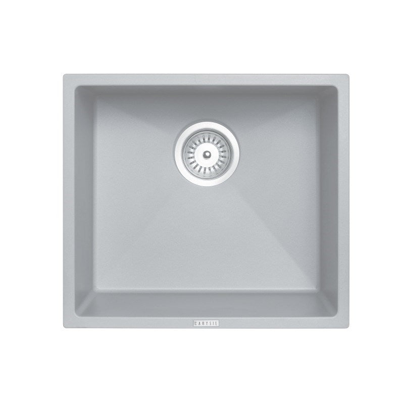 Granite Single Bowl Kitchen Sink 457x406mm - Concrete Grey