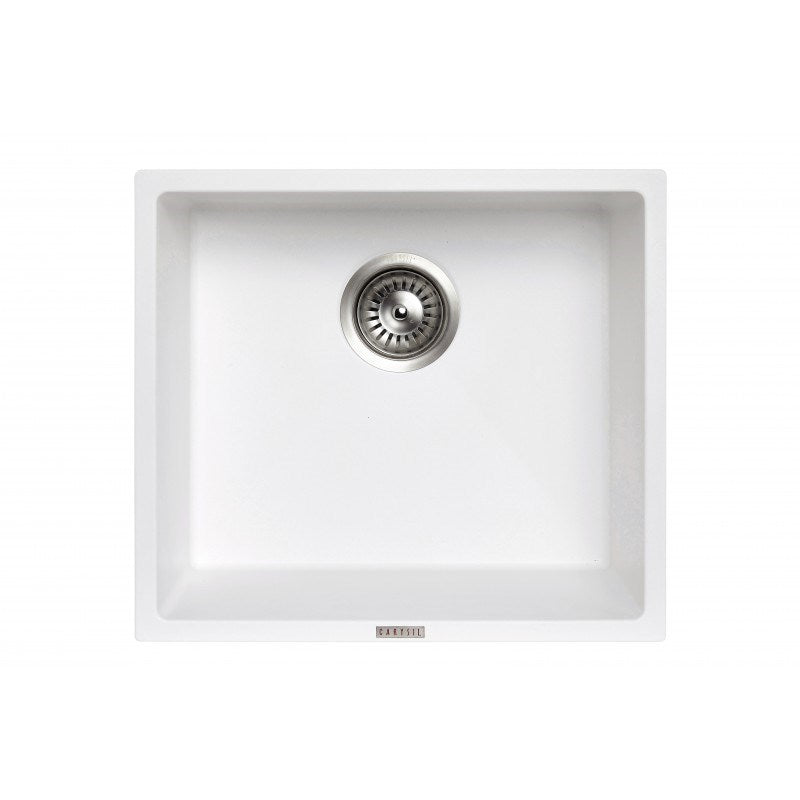 Granite Single Bowl Kitchen Sink 457x406mm - White